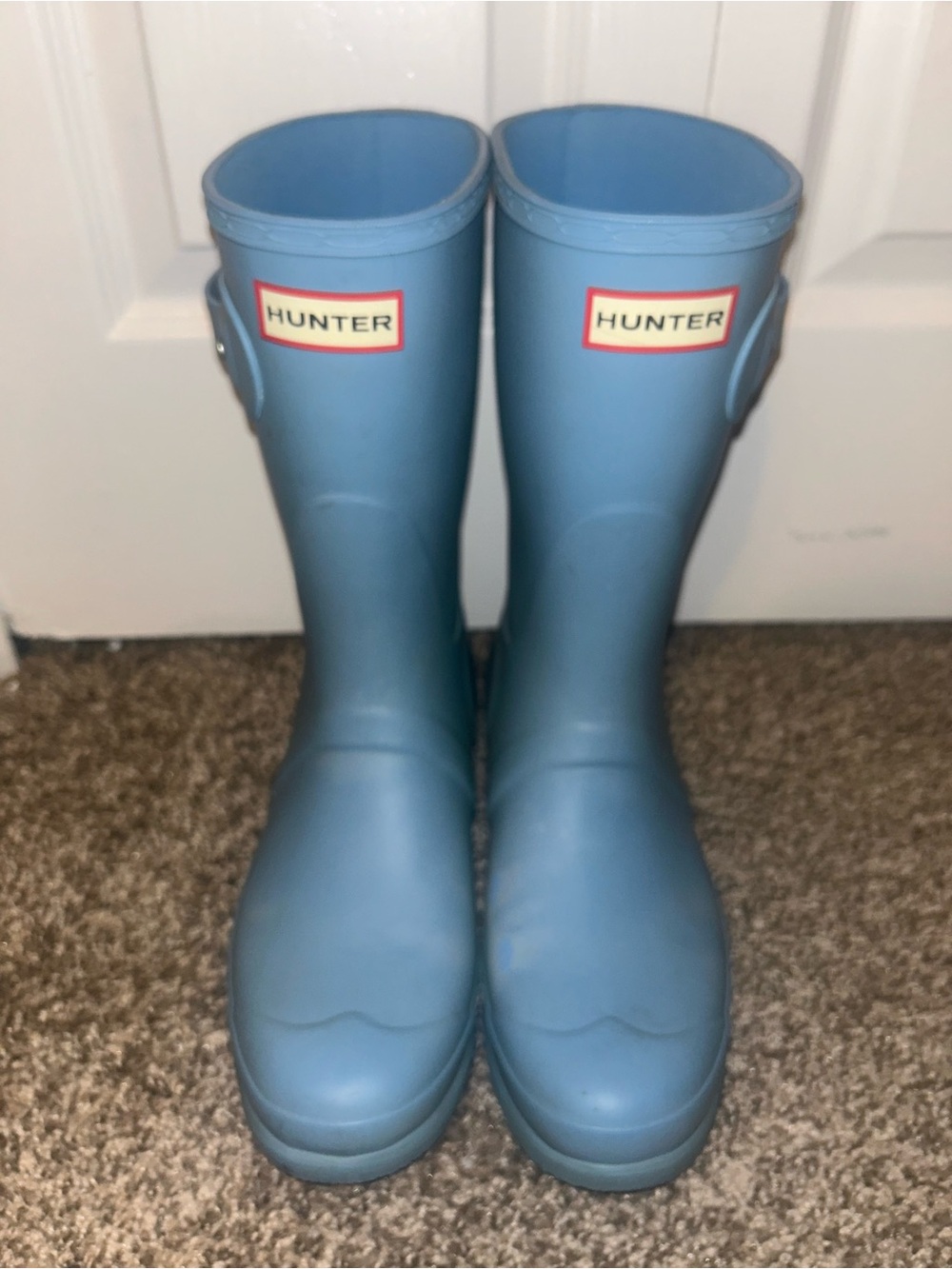 Hunter Women’s Light Blue Waterproof Rain Boots
